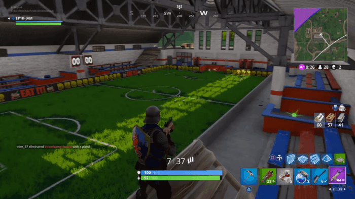 Fortnite - где найти футбольные поля и забить гол