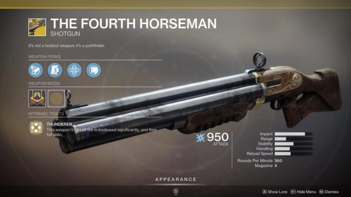 Destiny 2 - как получить дробовик Четвертый всадник