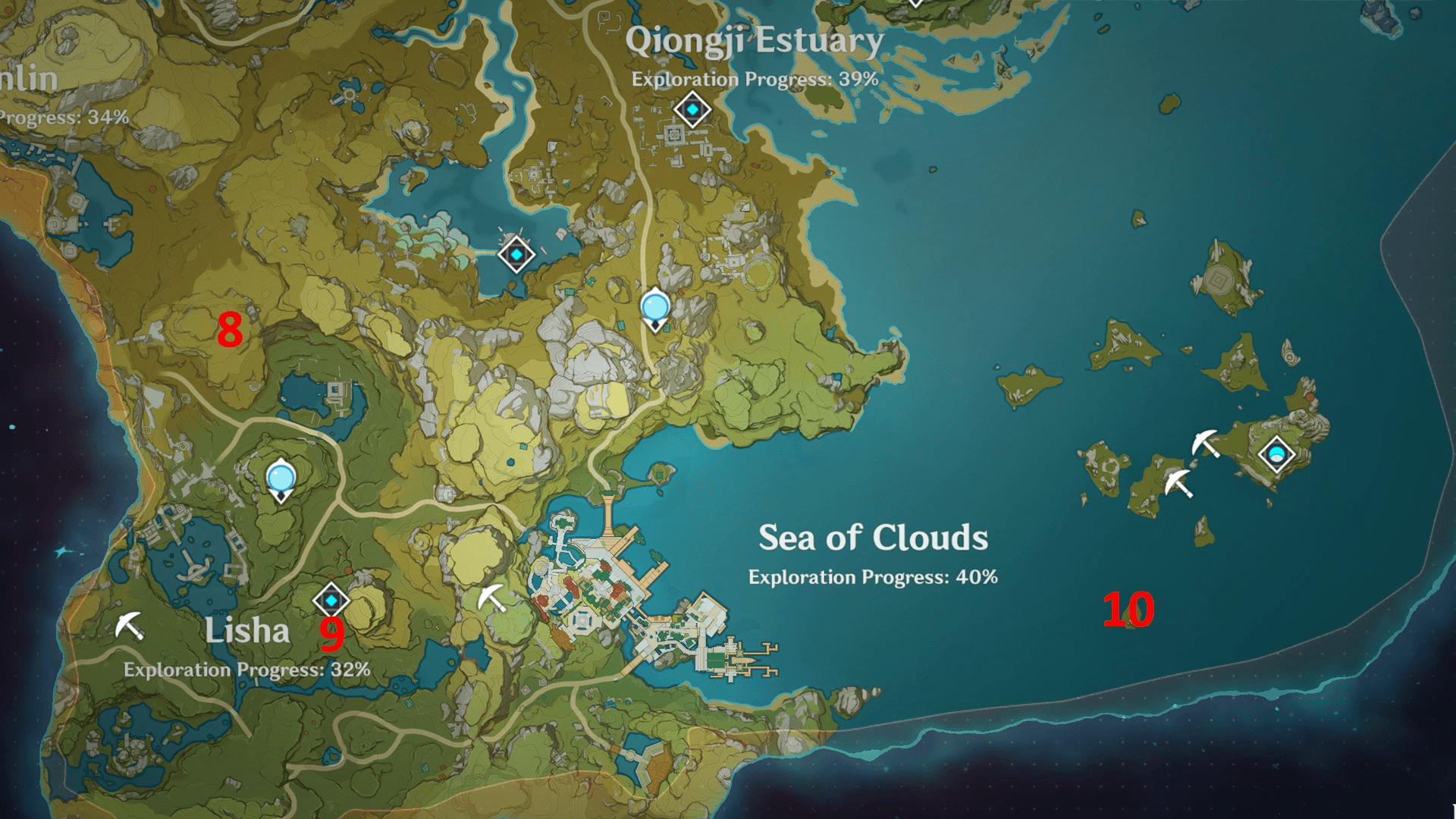Genshin Impact - карта Усыпальниц глубин (3.8) - GuidesGame