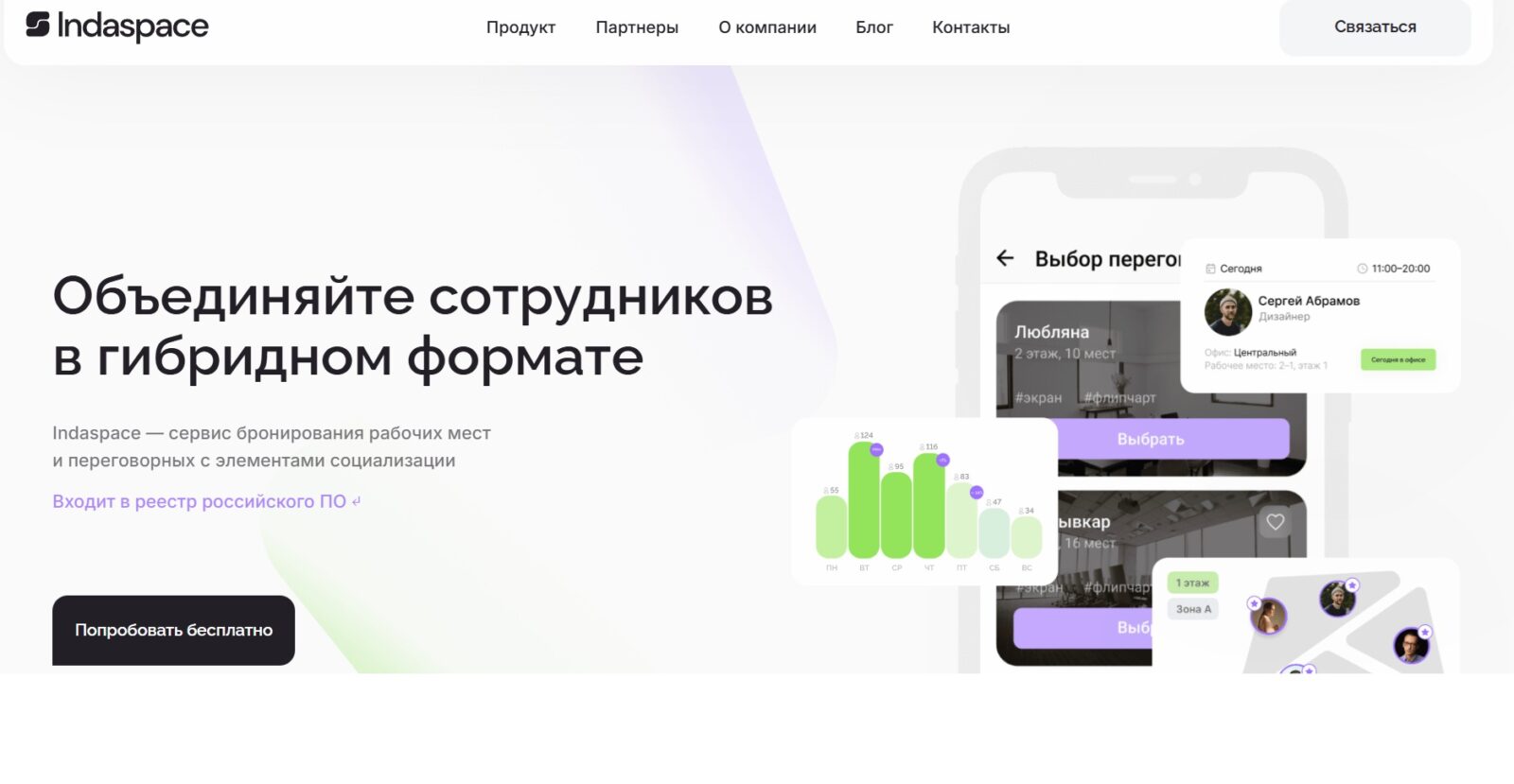 Indaspace — современное решение для бронирования рабочих мест