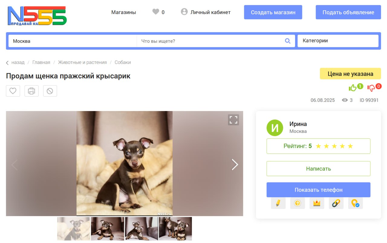 Доска объявлений в России N555.ru (№555)