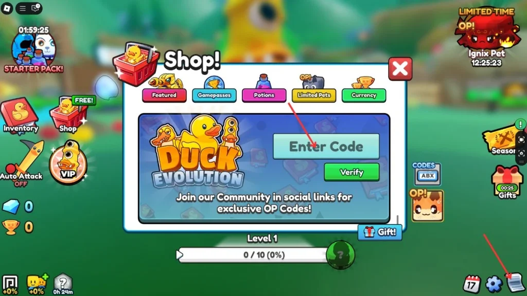 Эволюция утки - рабочие коды