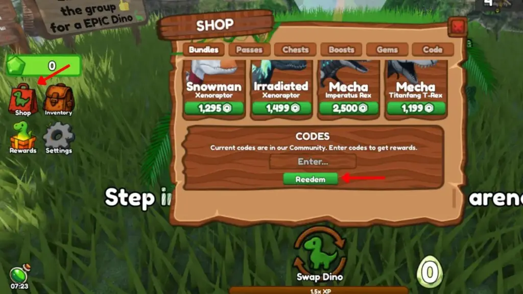 Юрский симулятор динозавров - рабочие коды